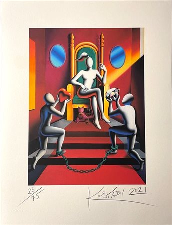 MARK KOSTABI (1960) Serigrafia Polimaterica Titolo -Desidere e Persuasione-...