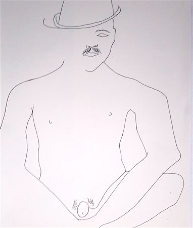 ANDY WARHOL (1928-1987) Disegno a Inchiostro su carta Titolo -Male- Opera...