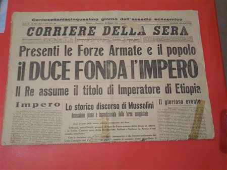 APULEIO DA LIPARI (1948) Intervento e Collage su Corriere della Sera, tre...