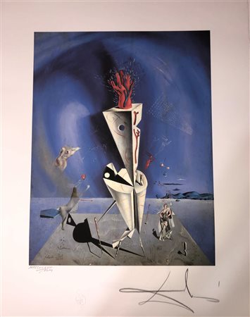 Salvador Dali(1904-1989) Litografia CM 65X50 Titolo -Apparatus and Hand-...