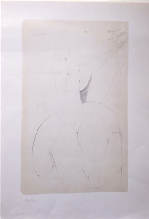 AMEDEO MODIGLIANI (1884-1920) Litografia Originale CM 4iX36 Titolo -Ritratto...