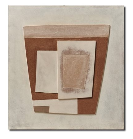 BEN NICHOLSON "Malta" 1967
olio e rilievi su tavola
cm 47,5x44,5
Firmato, titola