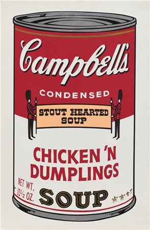 Andy Warhol "Chicken ‘N Dumplings, from Campbell’s Soup II" 1969
serigrafia a co