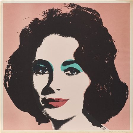 Andy Warhol "Liz" 1964
litografia offset a colori
immagine cm 55,8x55,8; foglio