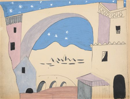 Pablo Picasso (Màlaga 1881 - Mougins 1973) Scenografia per Le Tricorne,...