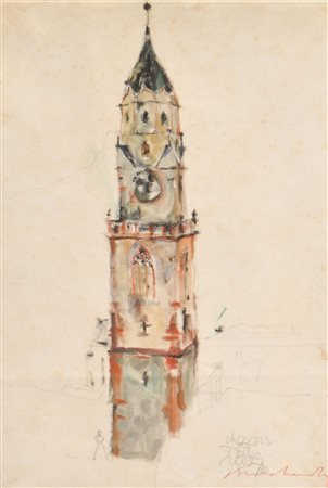 Wilhelm Nicolaus Prachensky (Innsbruck 1898 - 1956) La torre della parrocchia...