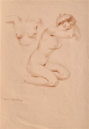 Franz Lenhart (Bad Häring 1898 - Meran/Merano 1992) Studio di nudo femminile,...