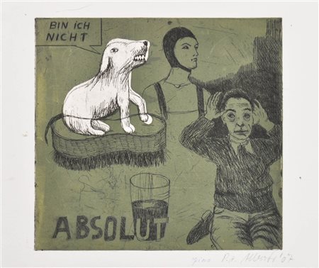 Gino Alberti (Bruneck/Brunico 1962) Bin ich nicht absolut, 2007;Acquaforte...