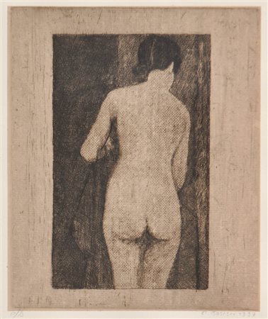 Robert Bosisio (Truden 1963,) Nudo femminile, 1997;Acquaforte, 22 x 18 cm, in...