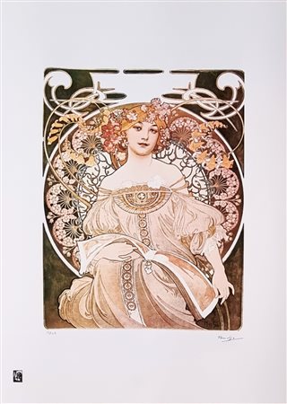 MUCHA ALPHONSE Ivančice 1860 - Praga 1939 "Senza titolo"