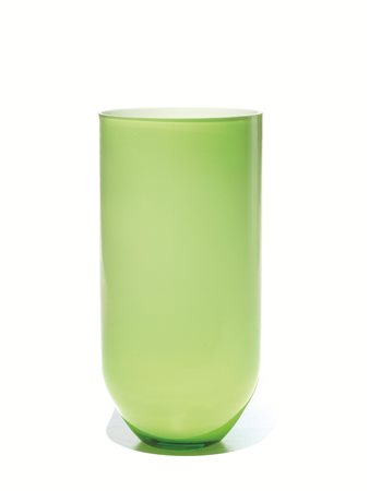 VASOProduzione: Manifattura muranesein vetro verde incamiciato bianco, corpo...