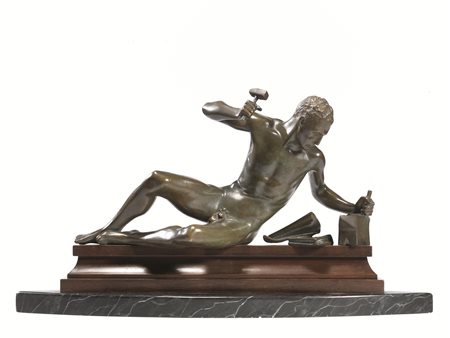 Anonimo, sec. XXIL LAVORO ED IL RIPOSOdue sculture in bronzo, alt. cm 36,...