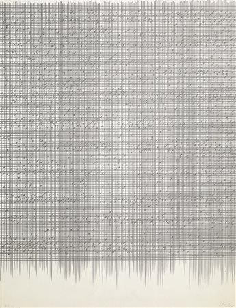 Gunther Uecker(Wendorf 1930)COMPOSIZIONEserigrafia su carta, cm 65x50; es....