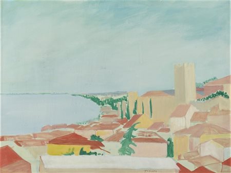 Giulio Turcato "Veduta del Garda" 1982
olio su tela
cm 60x80
Firmato in basso a