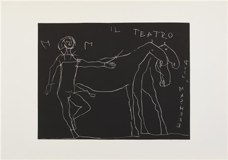 Marino Marini "Presentazione II" 1973
acquaforte
foglio cm 69,8x99; lastra 49x64