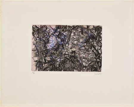 JEAN PAUL RIOPELLE "Pieta" (1967)
acquaforte e acquatinta
foglio cm 45x56,3; las