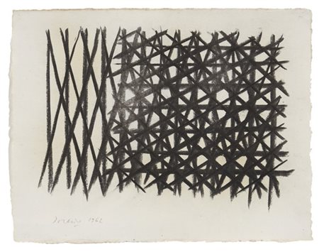 Piero Dorazio "Senza titolo" 1962
carboncino su carta
cm 25,5x33
Firmato e datat