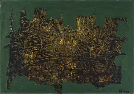 Mario Nigro "Senza titolo" (1958-59)
olio su tela
cm 65x92,5
Firmato in basso a