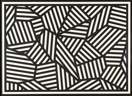 SOL LEWITT "Complex Form with Black and White Bands" 1988
serigrafia
cm 103,5x14