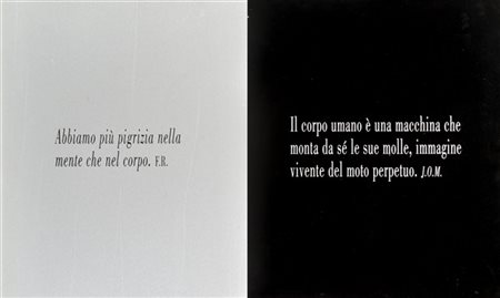 JOSEPH KOSUTH "Mens agitat molem #3" 2003
serigrafia su alluminio
cm 60x100

Pro