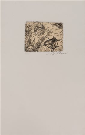 Luigi Bartolini (Cupramontana 1892-Roma 1963)  - Donna con scarabeo