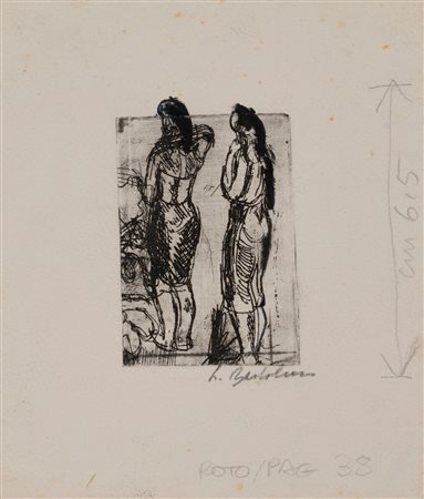 Luigi Bartolini (Cupramontana 1892-Roma 1963)  - Due donne di spalle