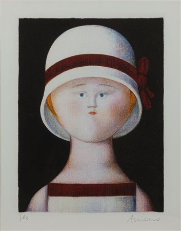 Antonio Bueno (Berlino 1918-Fiesole 1984)  - Ragazza con cappello