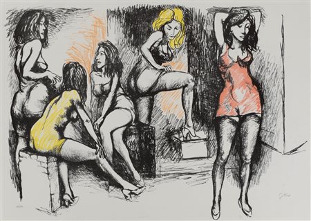 Renato Guttuso (Bagheria 1911-Roma 1987)  - Donne discinte