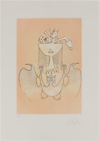 Wifredo Lam (Sagua la Grande 1902-Parigi 1982)  - La sensualitè de la femme de Caraibes