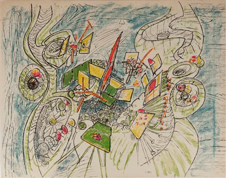 Roberto Sebastian Matta (Santiago Del Cile  1911-Civitavecchia 2002)  - Composizione