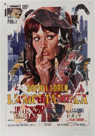 Mimmo Rotella (Catanzaro 1918-Milano 2006)  - Sophia Loren