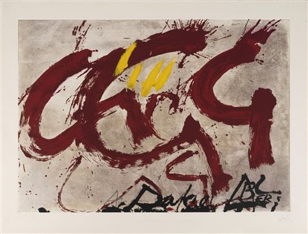 Antoni Tapies (Barcellona 1923-2012)  - Per Alberti, per la Spagna, 1976