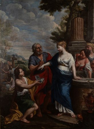 Scuola romana, secolo XVII - Rebecca al pozzo