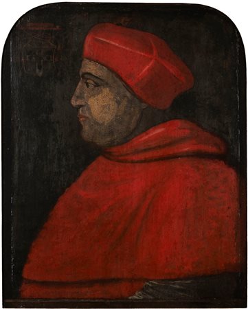 Seguace di Hans Holbein il Giovane - Ritratto del Cardinale Thomas Wolsey di profilo