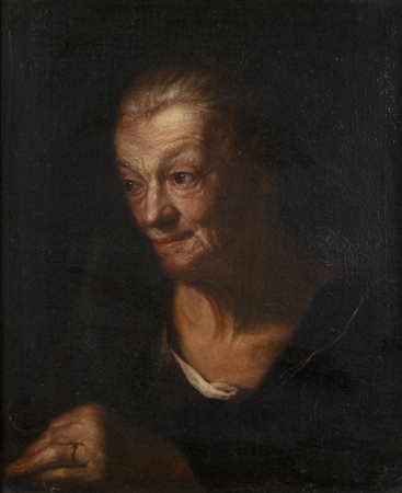 Attribuito a Pietro Bellotti (Volciana 1645-Gargnano 1700)  - Ritratto di anziana