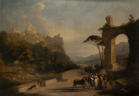 James William Giles (Aberdeen 1801-1870)  - Veduta di Ariccia