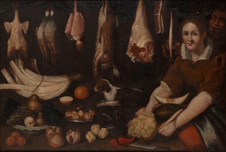 Scuola toscana, secolo XVII - Interno di cucina