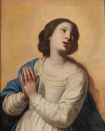 Scuola napoletana, secolo XVII - Madonna in preghiera