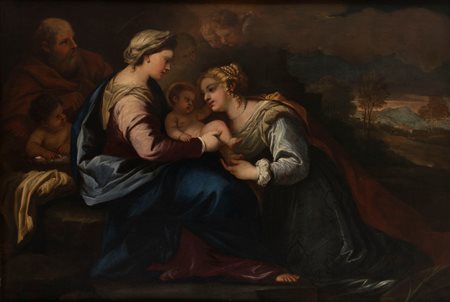 Luca Giordano (Napoli 1634 – 1705) e Studio - Matrimonio mistico di Santa Caterina