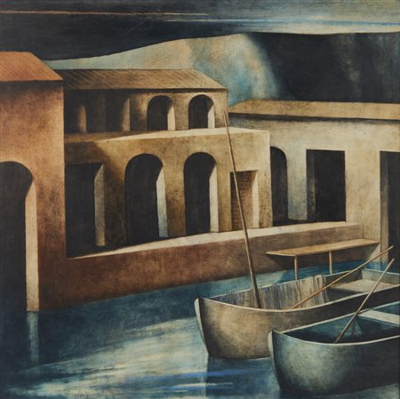 SCUFFI MARCELLO (n. 1948) - Porto canale, I paesaggi delle memorie.