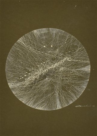 A. Franchini COMPOSIZIONE ASTRATTA tecnica mista su cartoncino, cm 28,7x20,5...