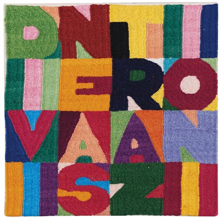 ALIGHIERO BOETTI 1940 - 1994 DIVINE ASTRAZIONI signed on the reverse,...