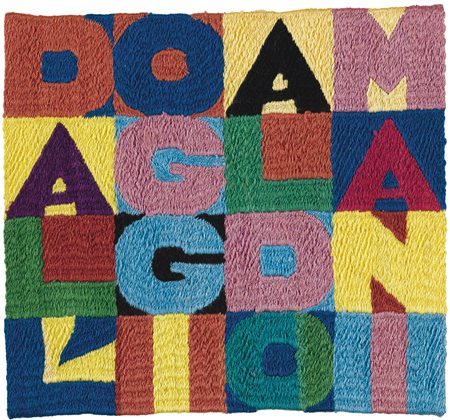 ALIGHIERO BOETTI 1940 - 1994 DALL'OGGI AL DOMANI signed on the reverse,...