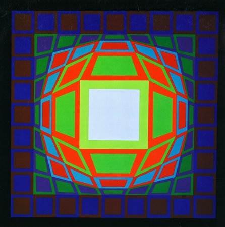 Victor Vasarely (1908 - 1997) GYEMANT heliogravure su cartoncino, cm 41x41...