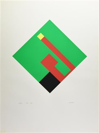 Bruno Munari (1907 - 1998) NEGATIVO-POSITIVO litografia, cm 61,5x45,5; es....