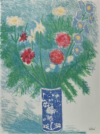 Umberto Lilloni (1898 - 1980) VASO DI FIORI litografia, cm 63x47,5; es. 20/99...