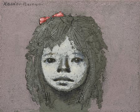 Xavier Bueno, Bambina con fiocchetto rosso, 1974