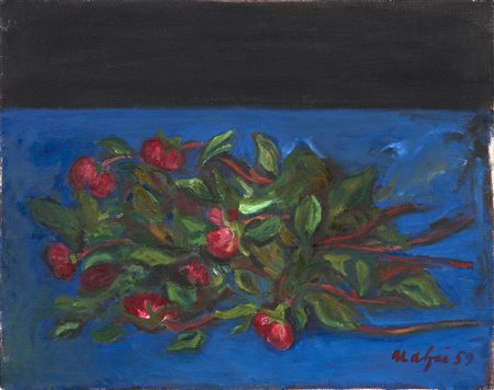 Mario Mafai, Rose rosse, 1959