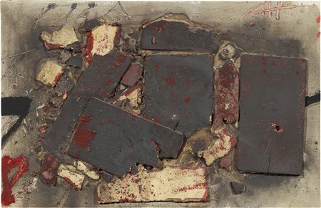 Antoni Tàpies, Materia rote negra y roja, 1971