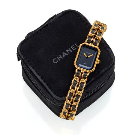 Chanel Première Édition Originale 1987. Cassa in acciaio placcata oro giallo...